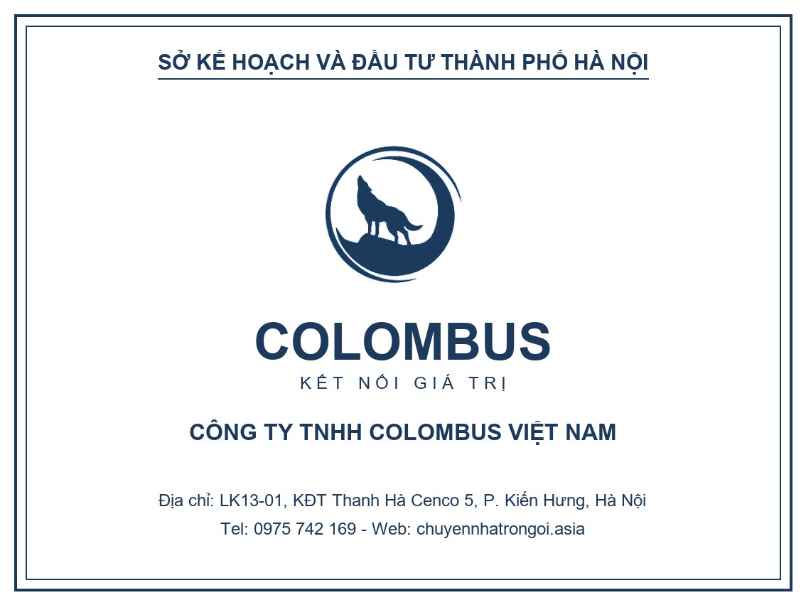 Biển công ty Colombus - Sở Kế hoạch và Đầu tư Hà Nội